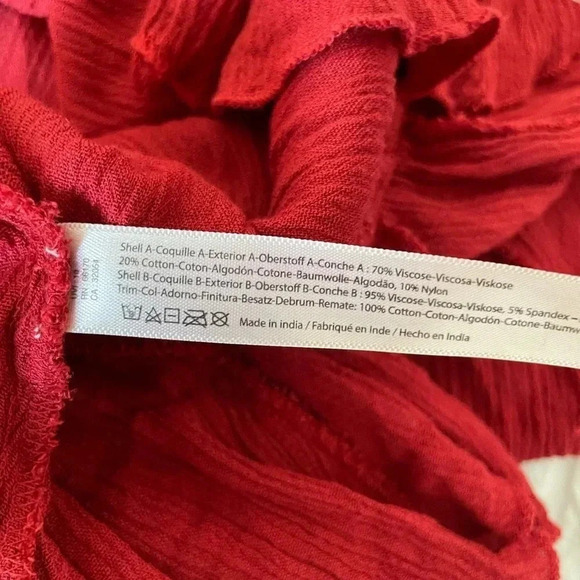 Free People Adela red orange lace boho mini dress - Picture 9 of 10